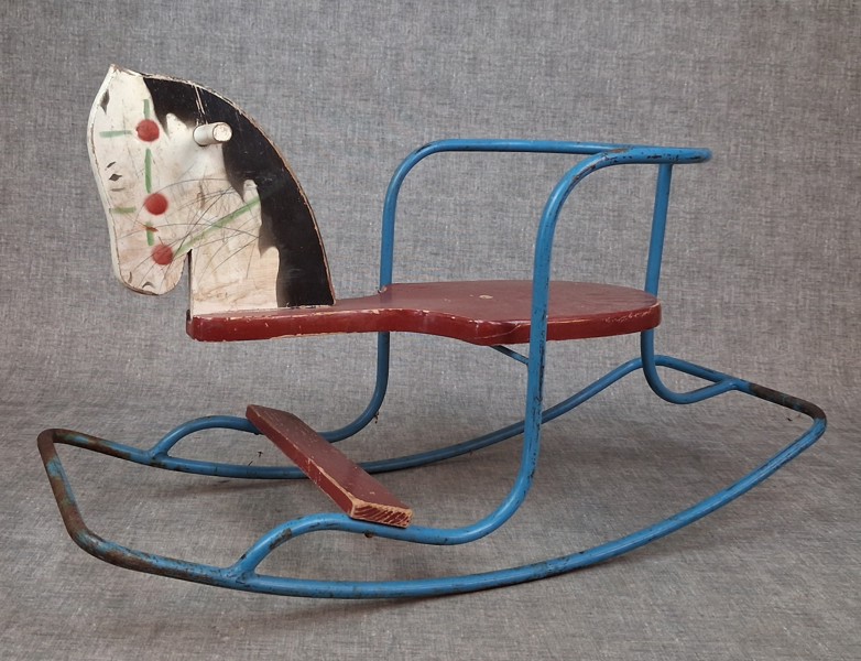 Gunghäst, trä & metall, 1960-tal.