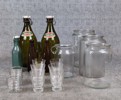 Diverse glasburkar & glasflaskor m.m.