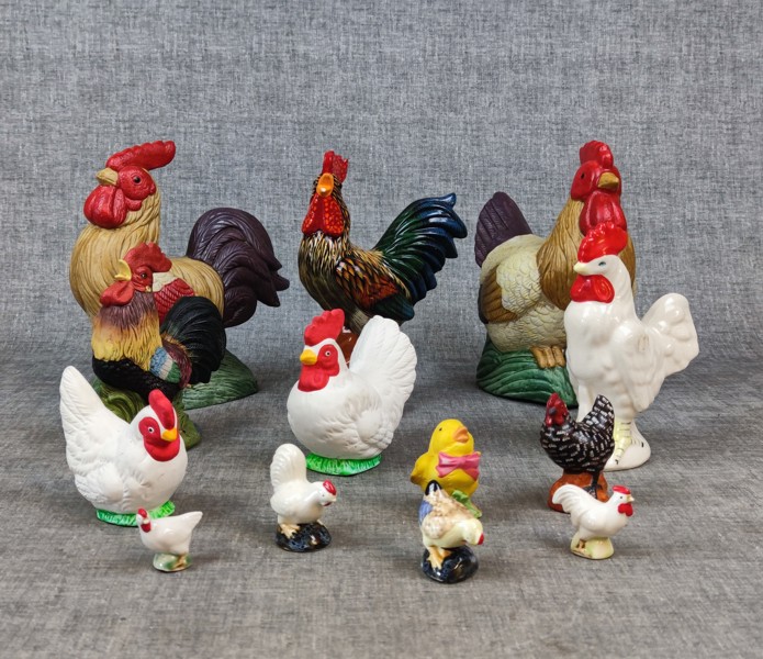 Diverse påsk. Hönor, Tuppar.