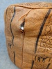 Sittpuff / Fotpall. Skinn. Orientalisk motiv.