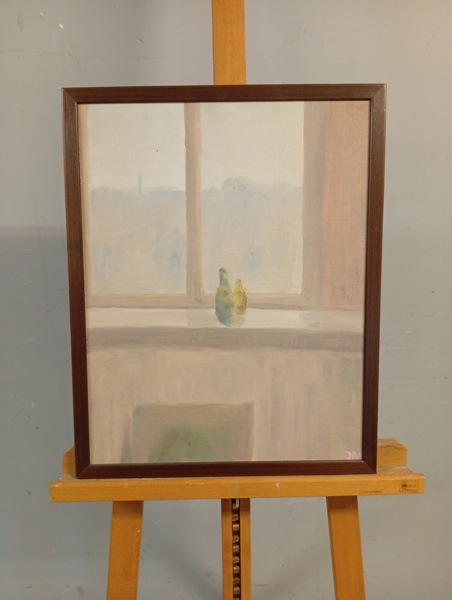 JONNIE ELOVSSON. Olja på duk, Älmhult, signerad.