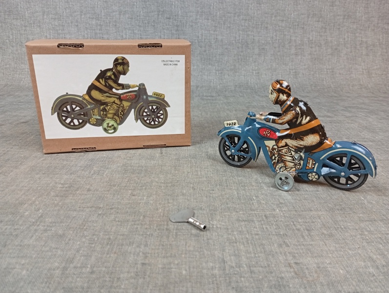 Motorcykel, Plåt, Samtida, Kina, original-låda.