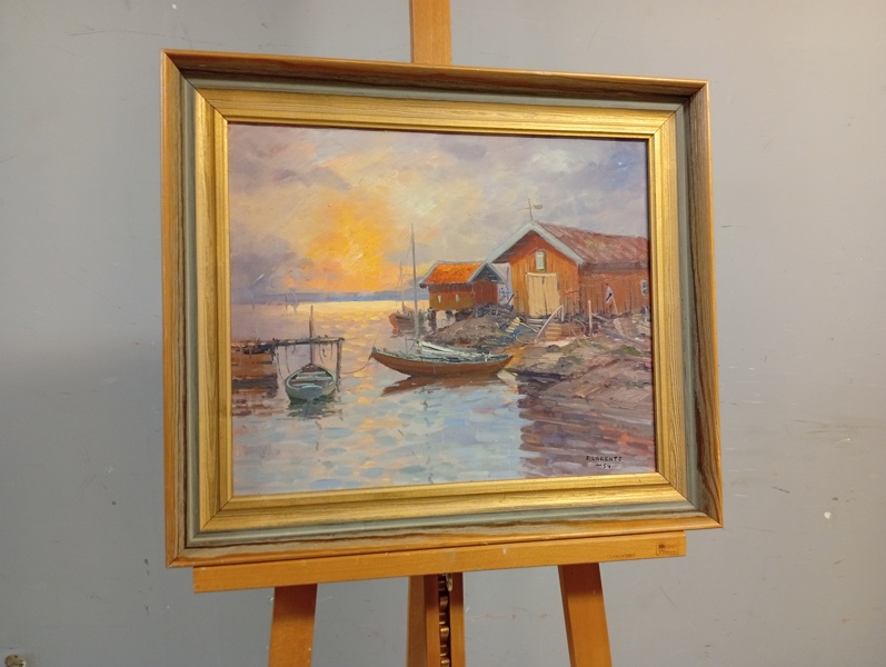 FRANS LORENTZ. Olja på duk, signerad & daterad-54.