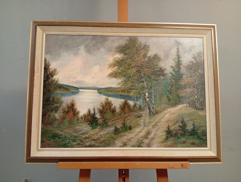 OLE SVENSSON. Olja på duk, signerad.