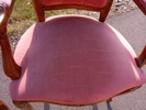 2 Karmstolar. Rokoko-stil, rosa nyans.