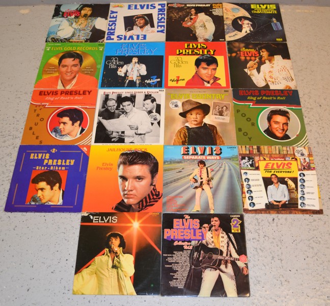 ELVIS PRESLEY. 18 Vinylskivor.