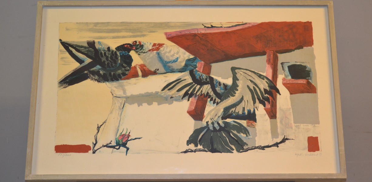 HJÖRDIS LINDBLAD. Färglitografi, signerad, daterad -59 & numrerad 171/260.