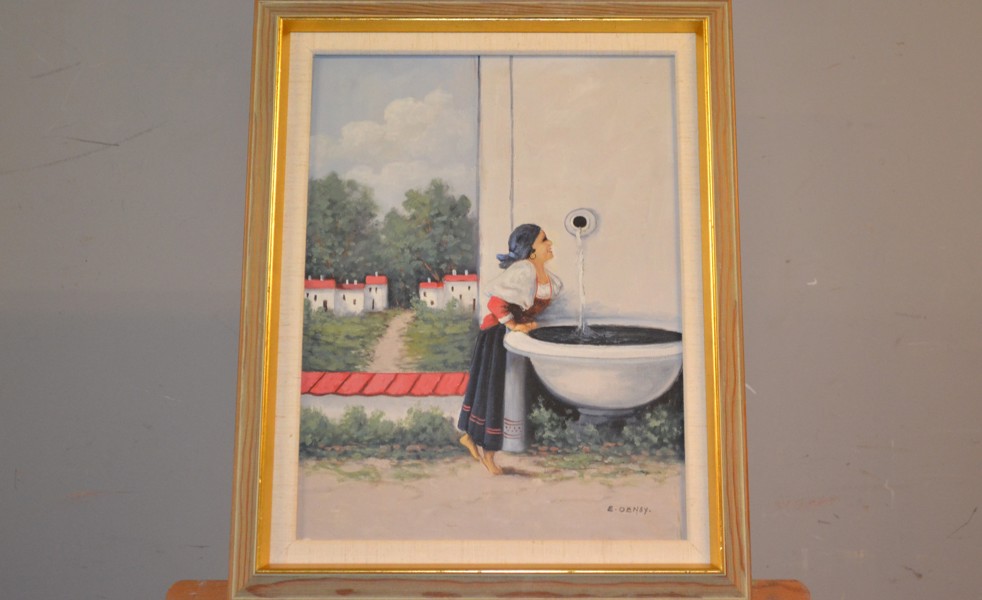 ERIK DENBY. Olja på duk, signerad.