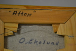 OVE EKELUND. Olja på duk, "Afton", signerad.