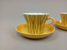MARIANNE WESTMAN. 2 Kaffekoppar med fat, "Handy", Rörstrand, 1950-talet.
