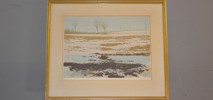 KAJ STENMAN. Offsettryck, "Landskap, Österlen", signerad, numrerad 161/330 & daterad -81.