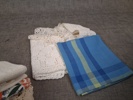 Diverse textil. Mestadels virkat.