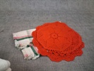 Diverse textil. Mestadels virkat.