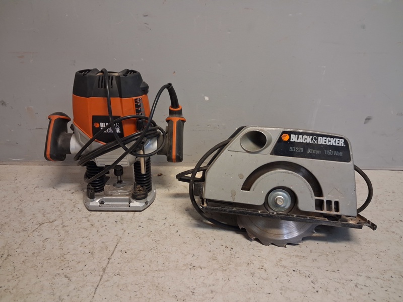 Cirkelsåg & överhandsfräs. Black & Decker.