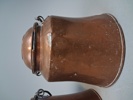 2 Kopparhinkar med lock. 1800/1900-talet.