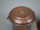 2 Kopparhinkar med lock. 1800/1900-talet.