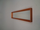 Spegel. Teak & Kristallglas, Glas-mäster, Markaryd.