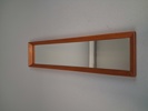 Spegel. Teak & Kristallglas, Glas-mäster, Markaryd.