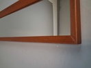 Spegel. Teak & Kristallglas, Glas-mäster, Markaryd.
