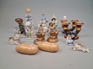 Diverse porslin & keramik. Bl.a 2 Funke Ljusstakar.