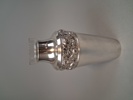Vas med glasinsats. Jungend, Nysilver, 1900-talets början.