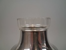 Vas med glasinsats. Jungend, Nysilver, 1900-talets början.