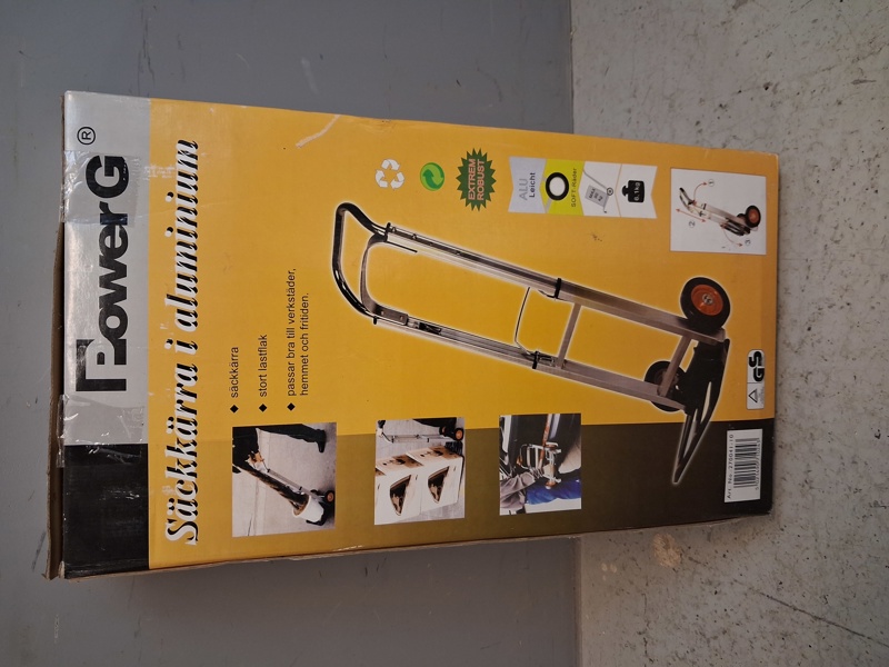 Säckkärra i aluminium.