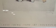 LASSE ÅBERG. Litografi. "Katt & Råtta 2", signerad & numrerad 166/175.