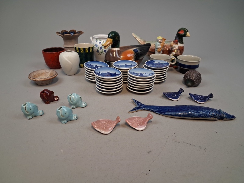 Diverse porslin & keramik. Bl.a Michel Caugant, Höganäs Keramik, Söholm, Aluminia m.m.