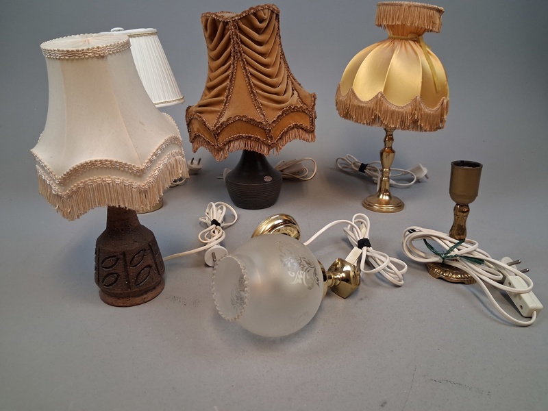 Diverse belysning. Bl.a Brandi, Laholm, Malm/mässing.