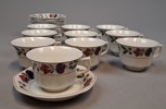 Delar av Te, kaffe & moccaservis, "Old Colonial", Adam, England.