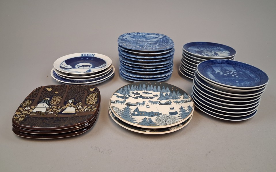 Diverse Jultallrikar. Bl.a Arabia, Rörstrand, Royal Copenhagen m.m.