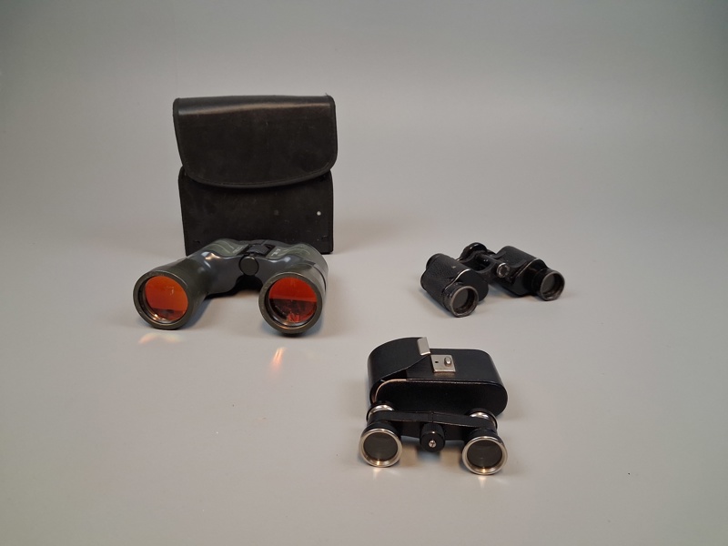 Kikare. Precisa Luxus 10x50, Harwix 8x30 & teaterkikare.