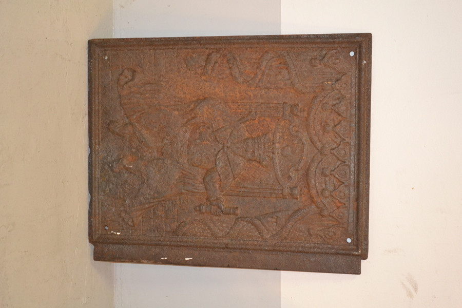 Äldre sättugnsplatta, gjutjärn, 1800-talet.