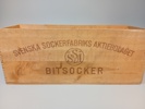 Trälåda. svensk sockerfabriks Aktionbolaget. Bitsocker.