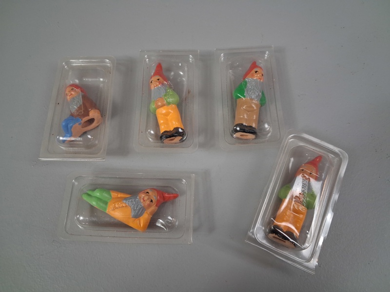 Heissner Tomtar. 5st, Miniatyrer. Originalförpackningar.