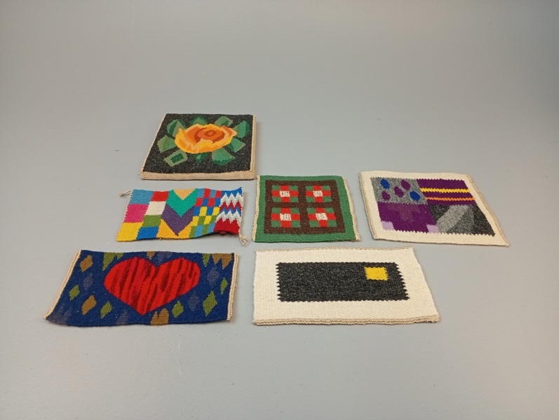 6 Bonader. flamskvävd.