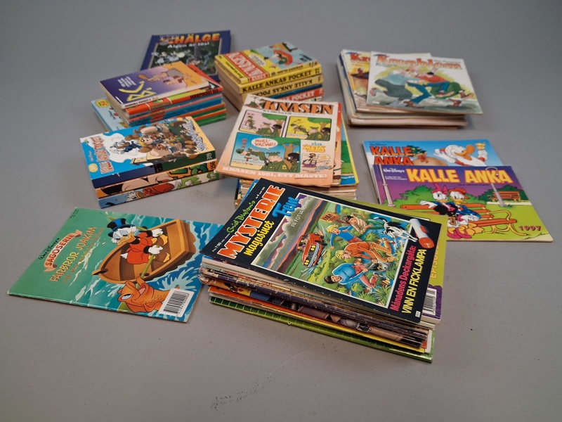 Diverse serietidningar.