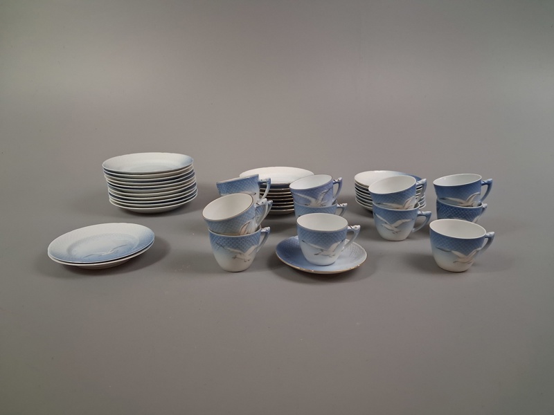 Servis delar. Blå Måsen. Bing & Gröndal. Med & utan guldkant.