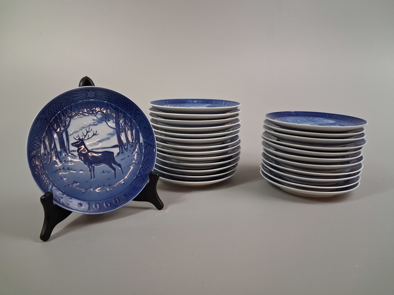 Samlartallrikar. Royal Copenhagen 1960-61, 1963, 1965, 1967-1987.