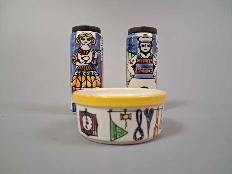 ANITA NYLUND, Sockerpullan & Salte Peter & skål utan Lock, JIE Keramik.