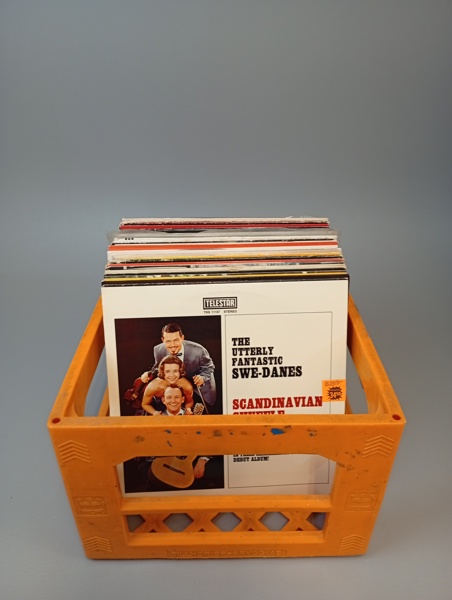 Diverse vinyl. LP skivor i back.