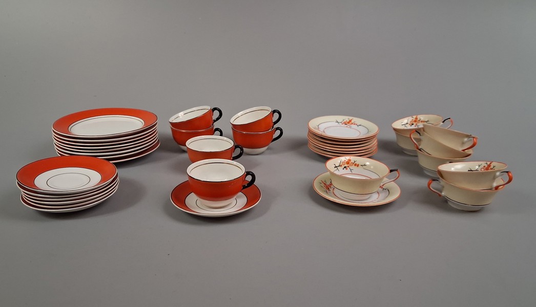 Diverse servis delar, Gefle "Karneval", & Import.