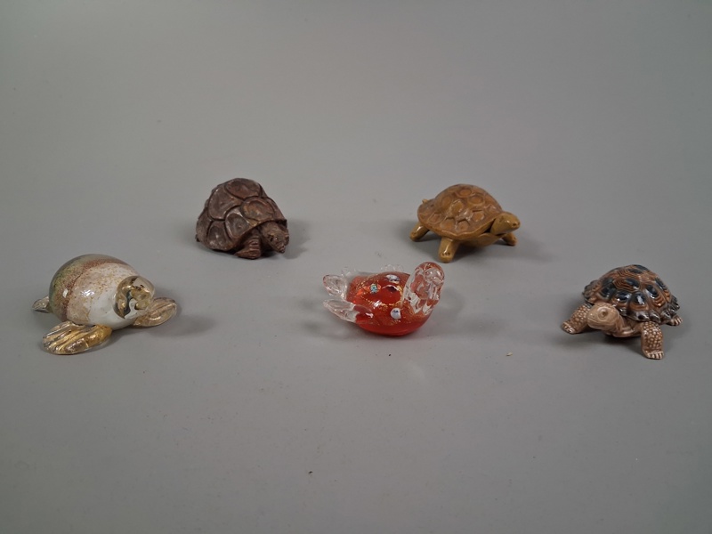 5 Sköldpaddor, Bl.a Börje Jacobsson Ahla keramik m.m.
