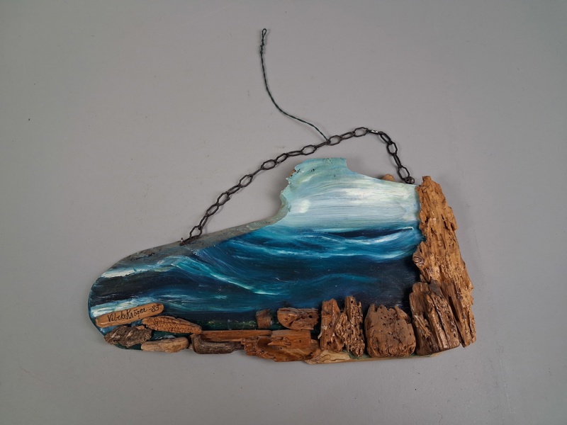 VIBEKE KRÖGER. Drivveds tavla. signerad & daterad -83.