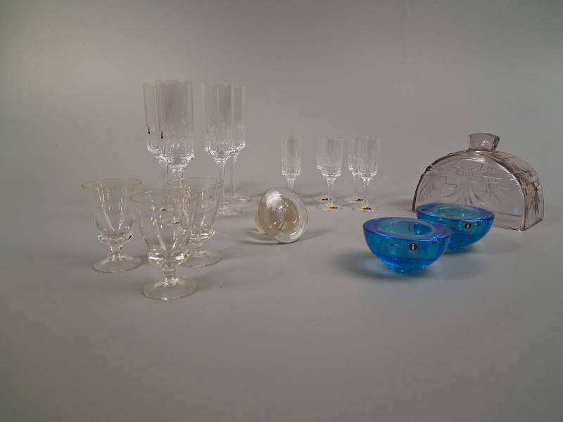 Diverse glas. Bl.a Iittala & Crystal glas, Skruf.