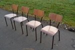 4 Skolstolar. Staplingsbara.