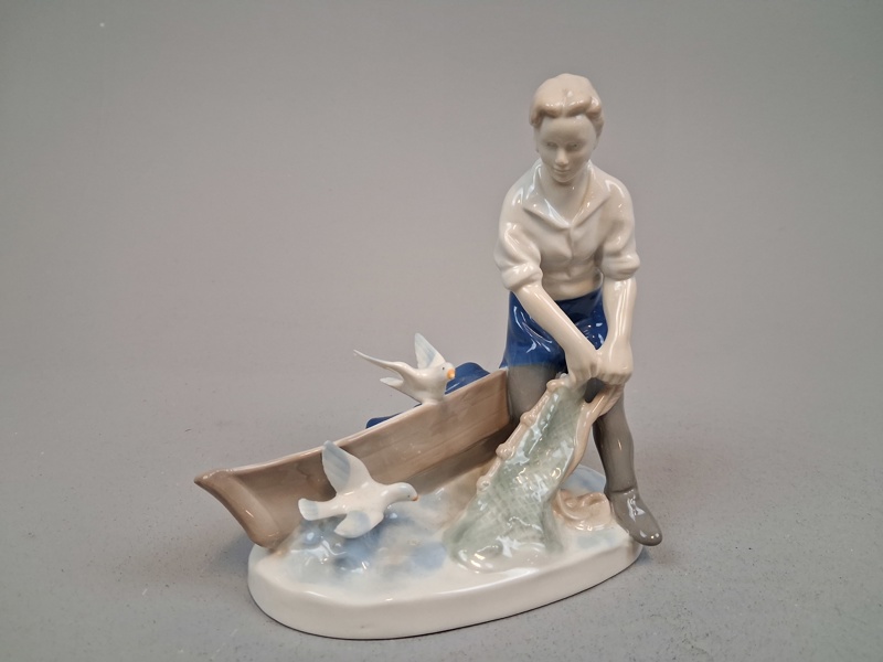 Figurin Fiskare. Gräfenthal.