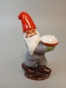 ROLF BERG. Tomte med grötskål / Ljushållare.