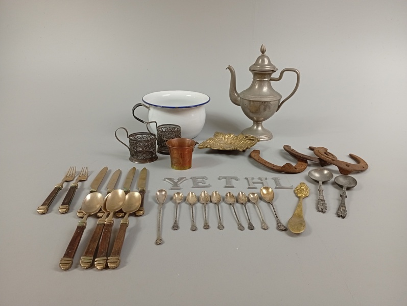 Diverse Bl.a Mässing , Nysilver m.m.